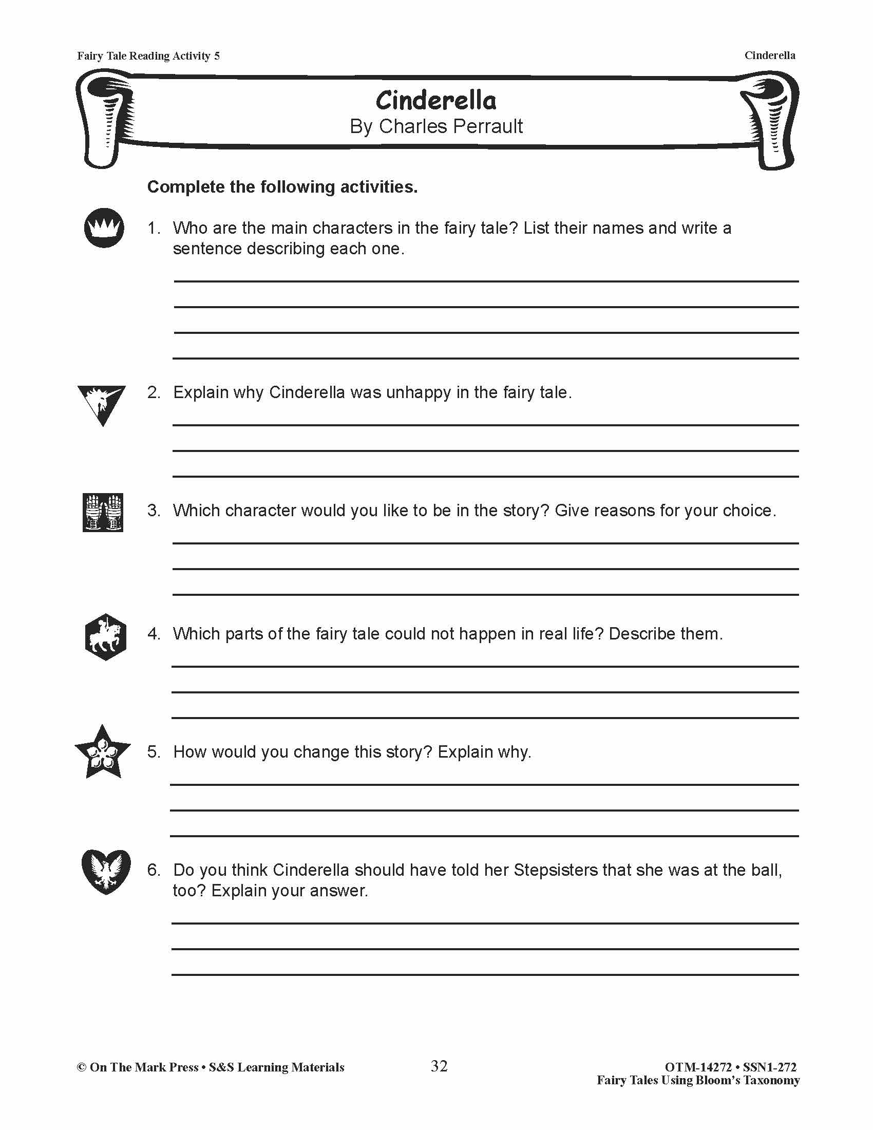 Fairy Tales using Blooms' Taxonomy: Grades 3-5