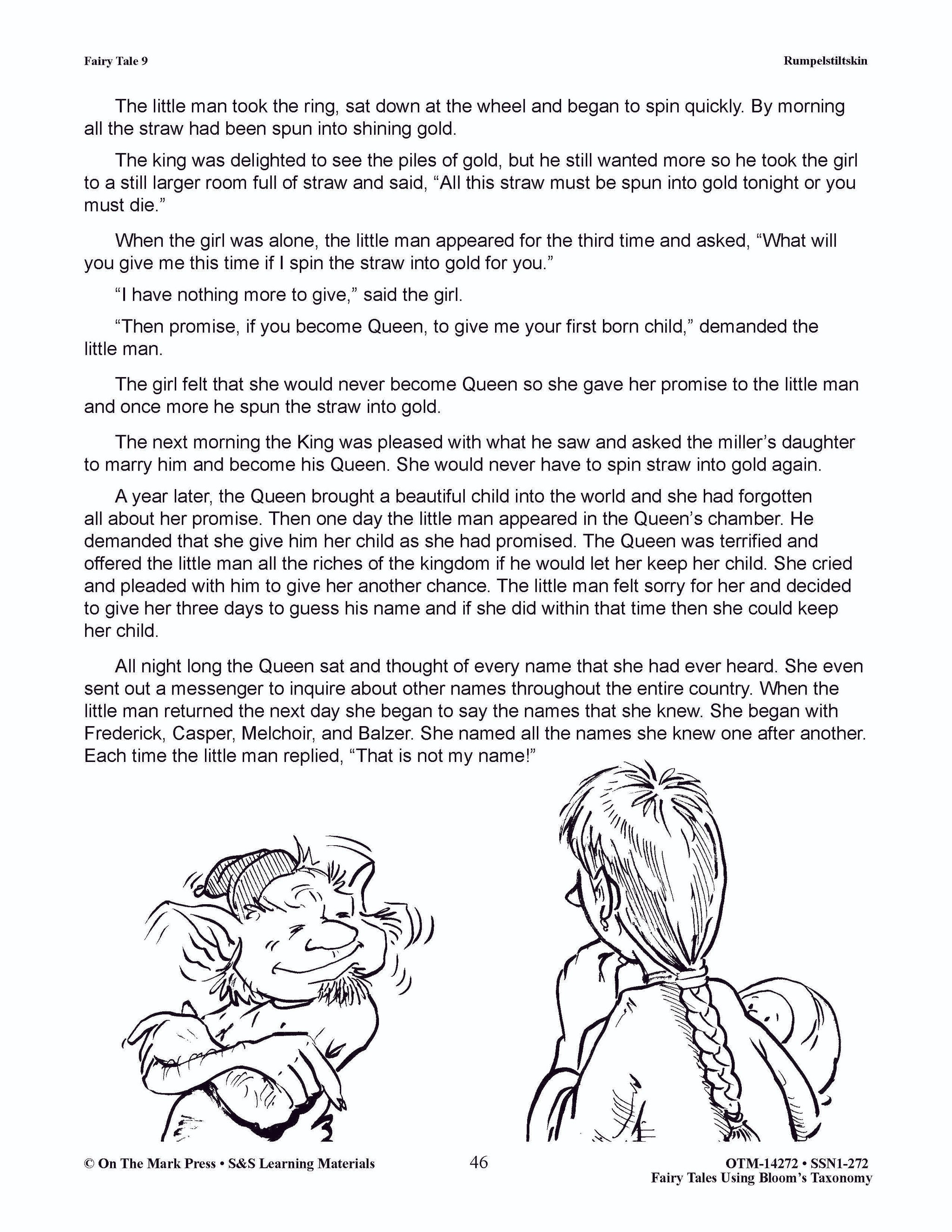 Fairy Tales using Blooms' Taxonomy: Grades 3-5