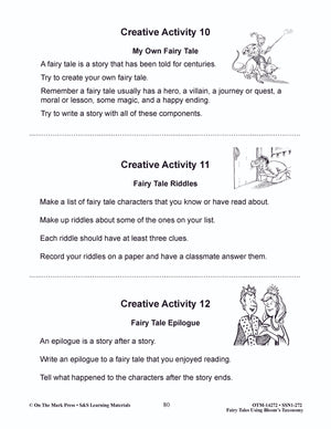 Fairy Tales using Blooms' Taxonomy: Grades 3-5