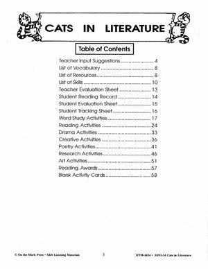 Cats in Literature Gr. 4-6