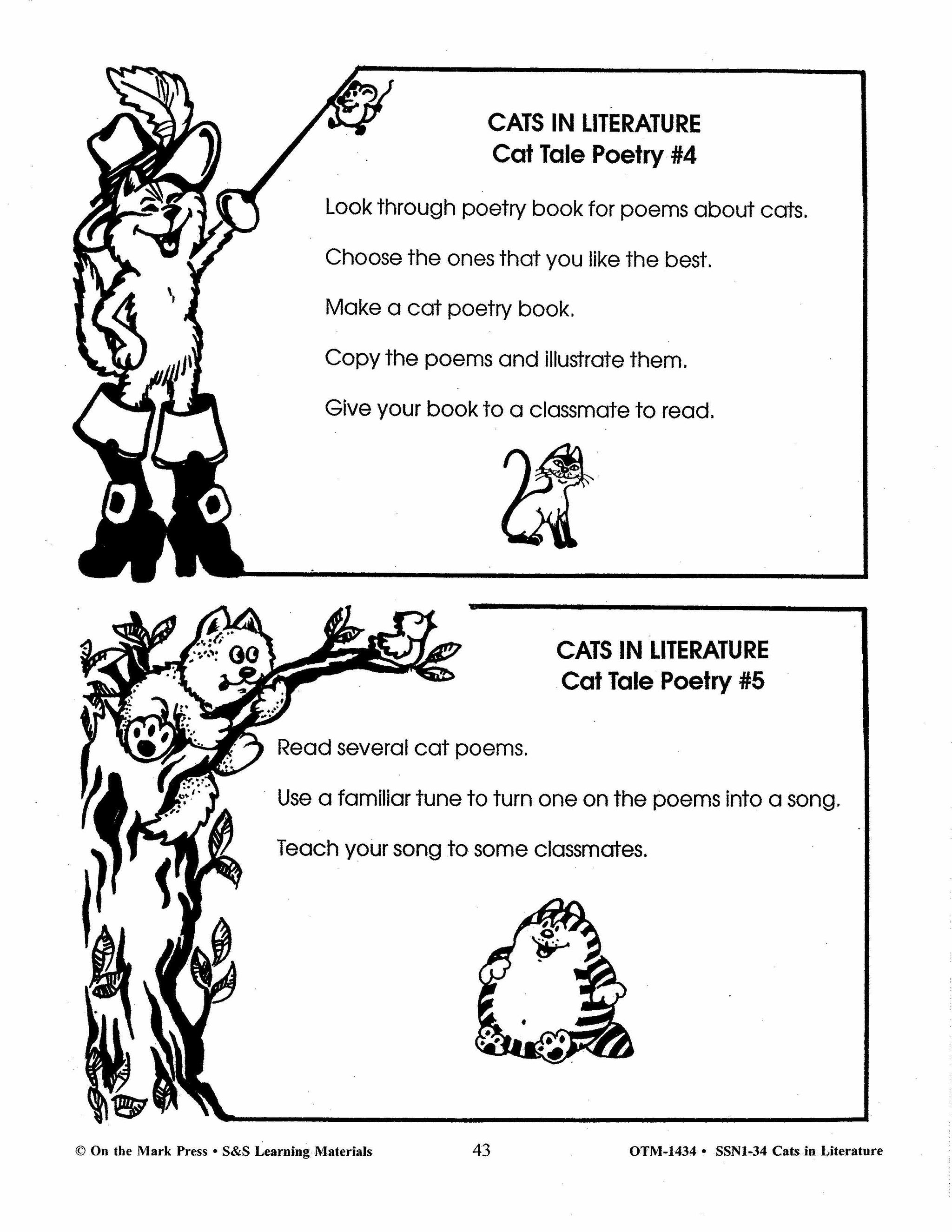 Cats in Literature Gr. 4-6