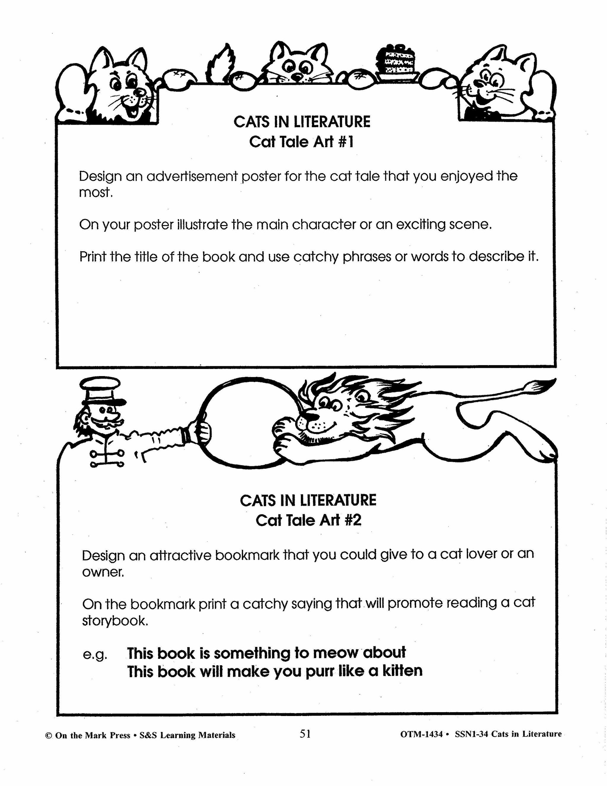 Cats in Literature Gr. 4-6