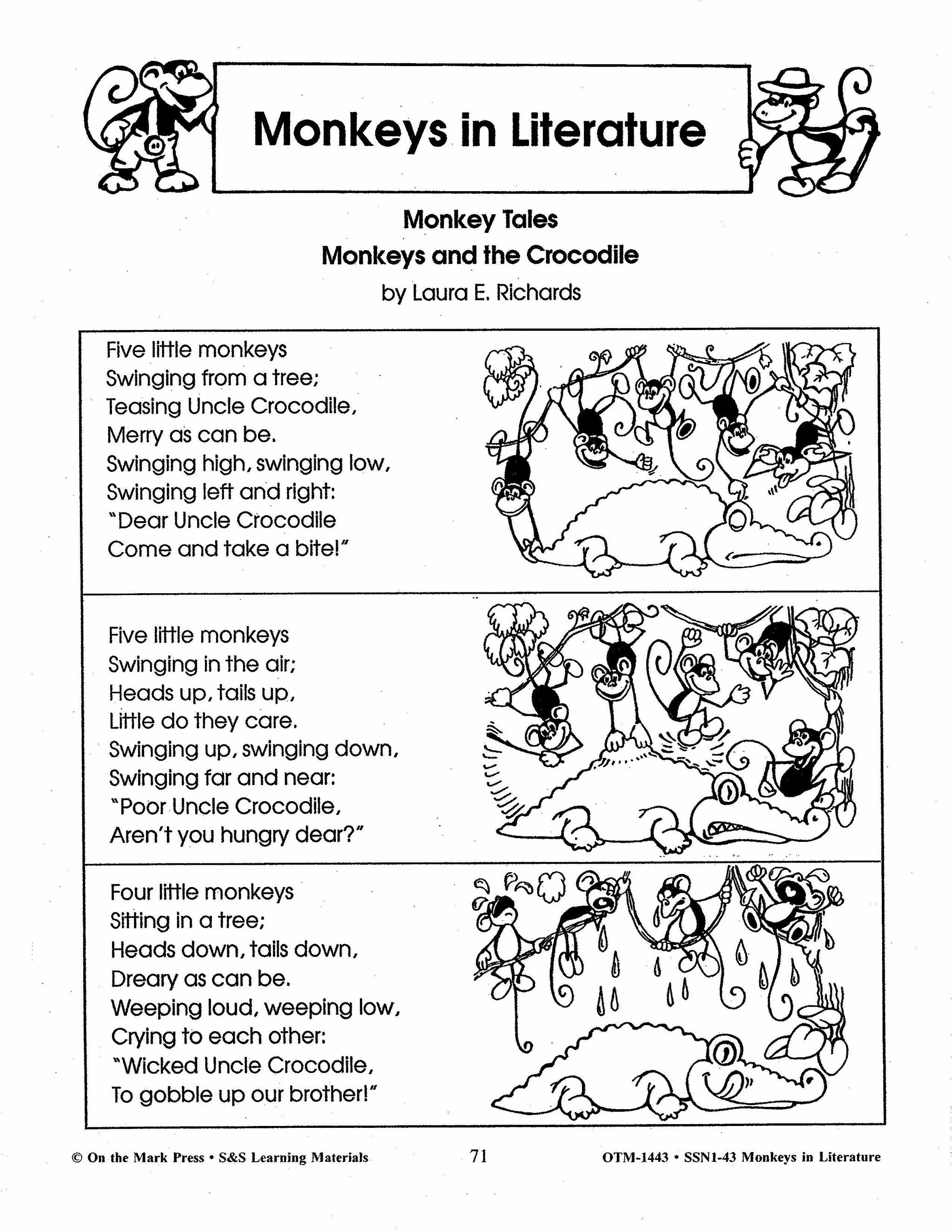 Monkeys in Literature - Curious George & Arthur Lessons Grades 2-4
