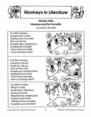 Monkeys in Literature - Curious George & Arthur Lessons Grades 2-4