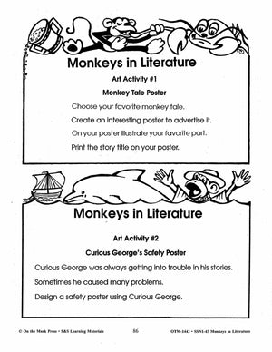 Monkeys in Literature - Curious George & Arthur Lessons Grades 2-4