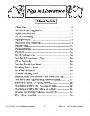 Pigs in Literature - The Three Little Pigs Grades 2-4