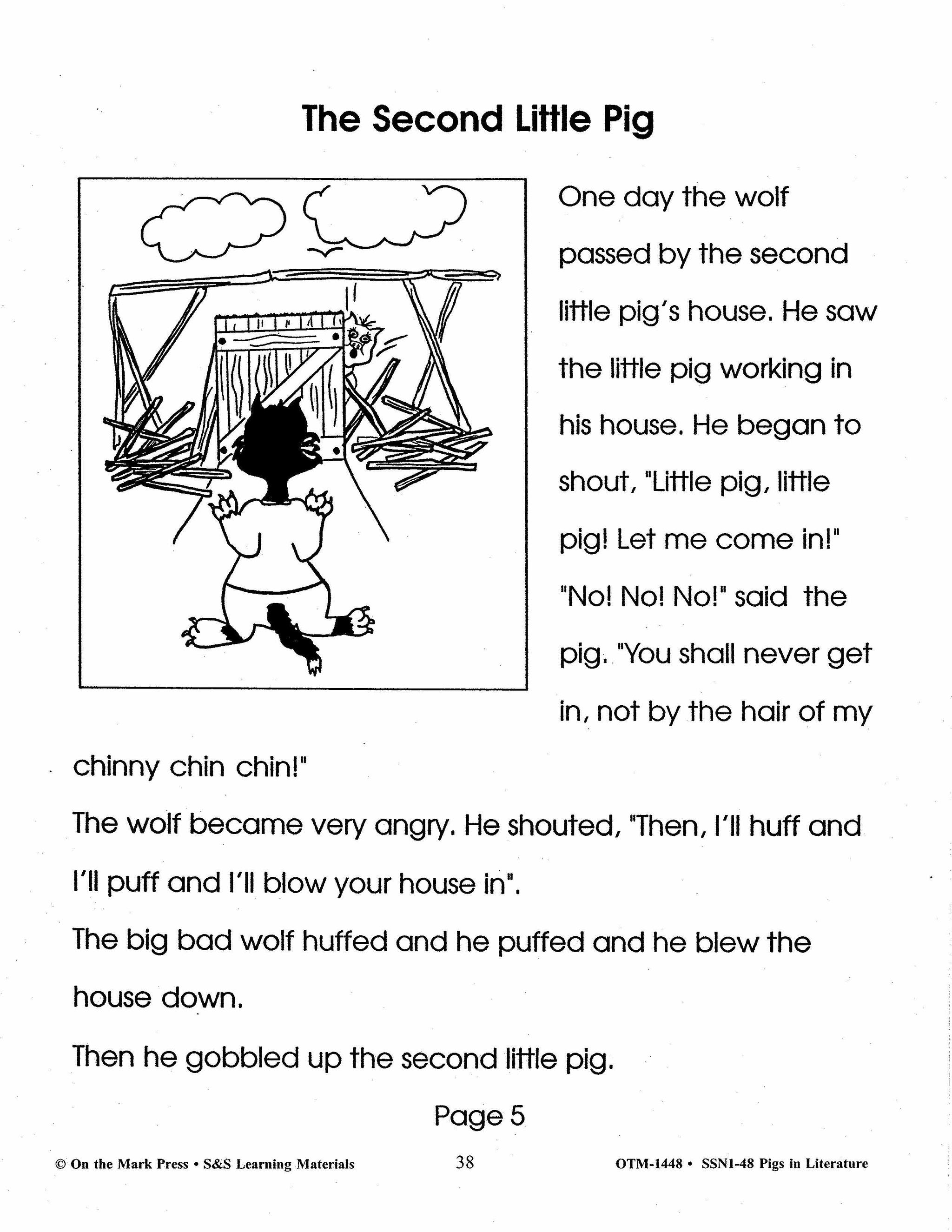 Pigs in Literature - The Three Little Pigs Grades 2-4