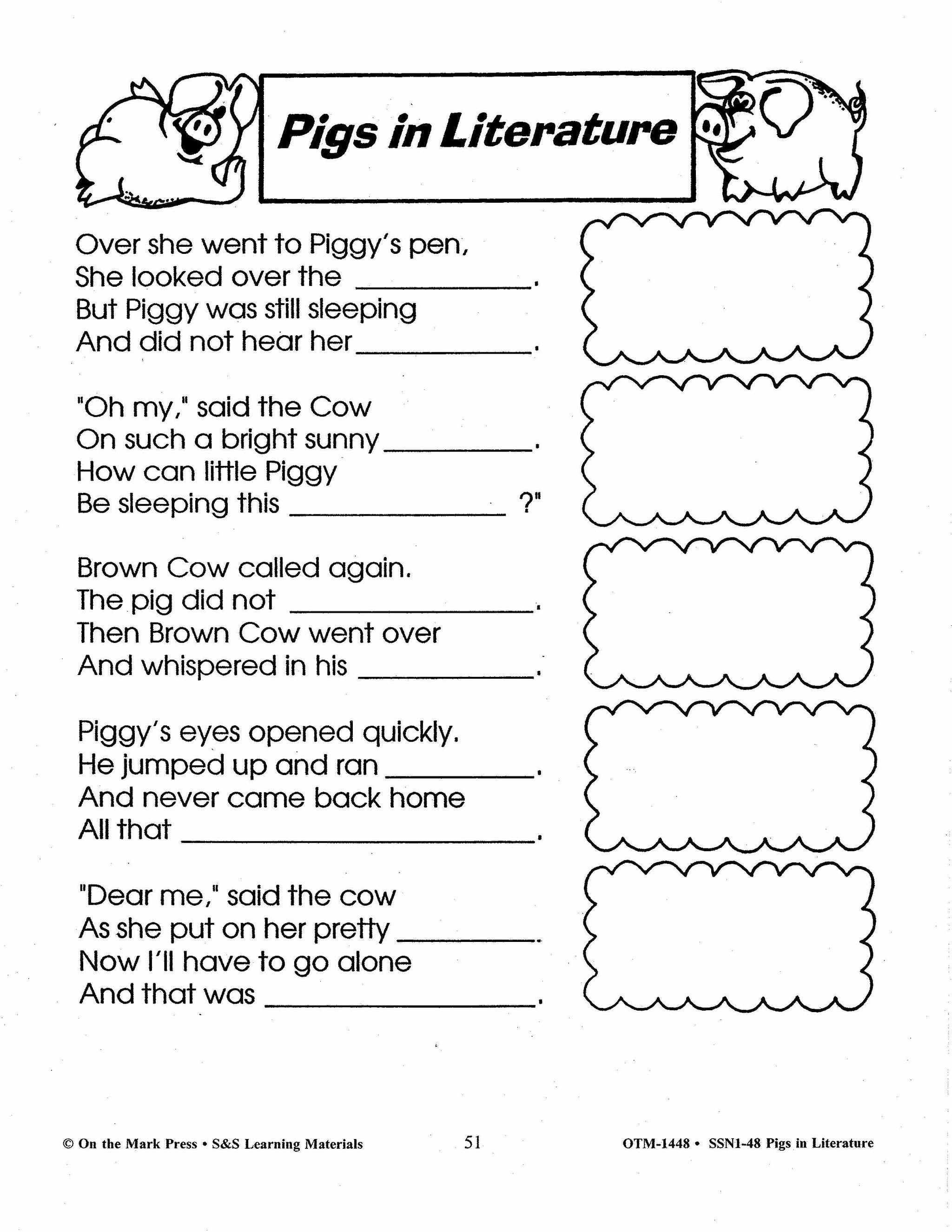 Pigs in Literature - The Three Little Pigs Grades 2-4