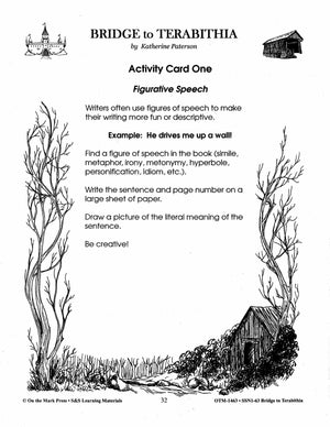 Bridge to Terabithia, by Katherine Paterson Lit Link Grades 4-6