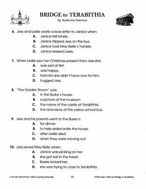 Bridge to Terabithia, by Katherine Paterson Lit Link Grades 4-6