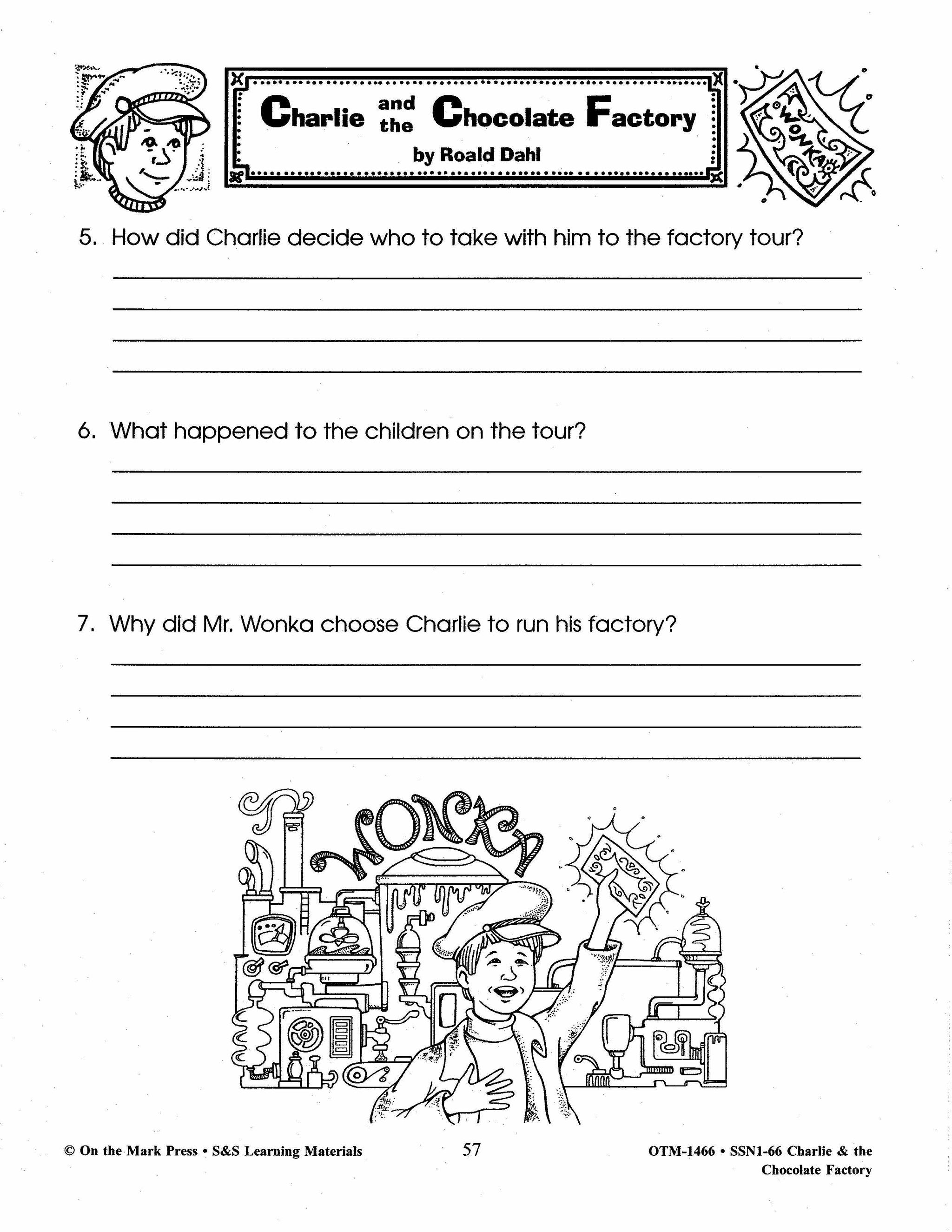 Charlie & the Chocolate Factory, by Ronald Dahl Lit Link Grades 4-6