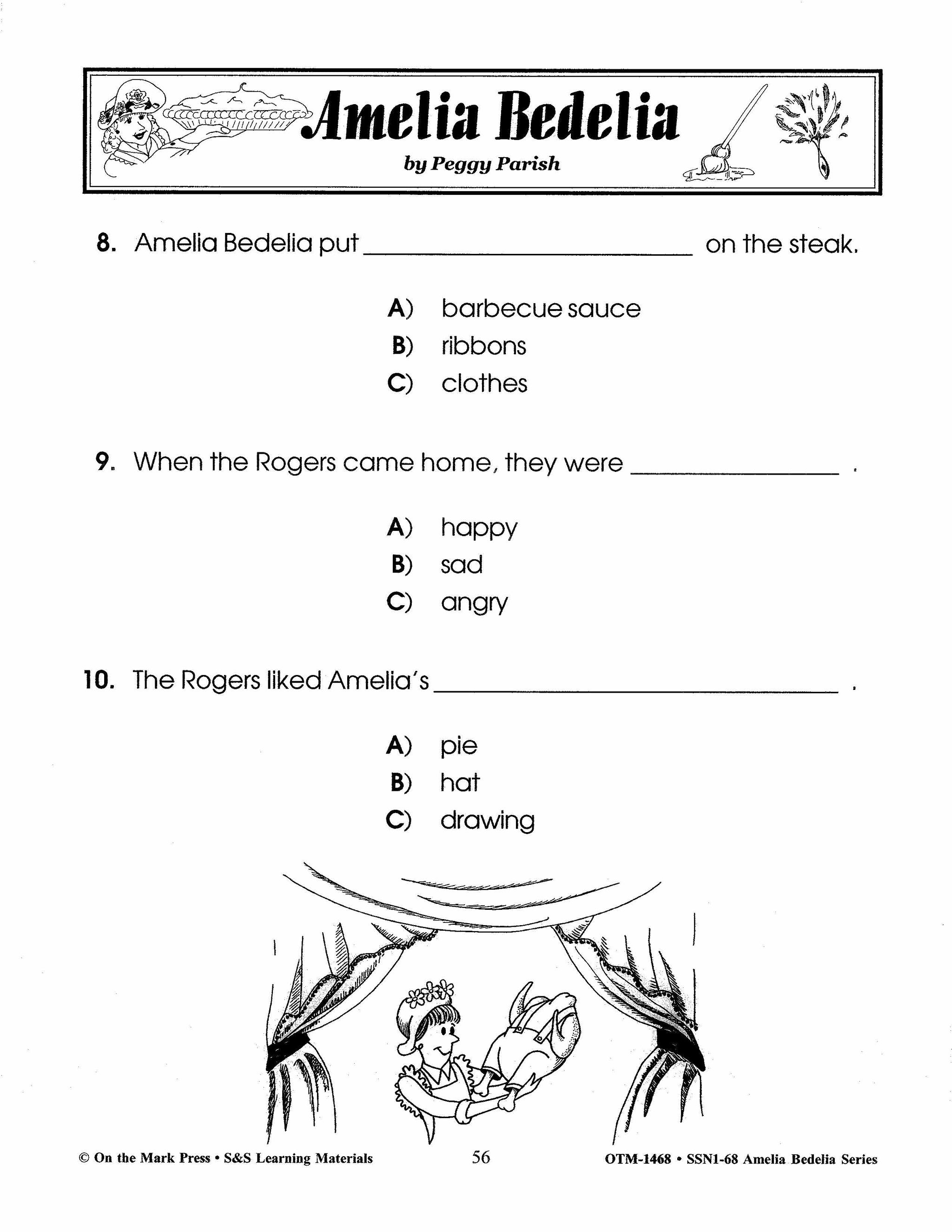 Amelia Bedelia, by Peggy Parish Lit Link/Novel Study Grades 1-3