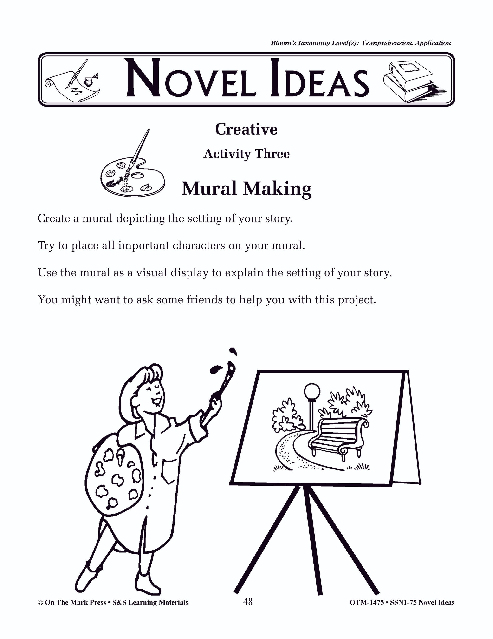 Novel Ideas Using Bloom's Taxonomy! -Activities for ANY Novel! Grades 4-6