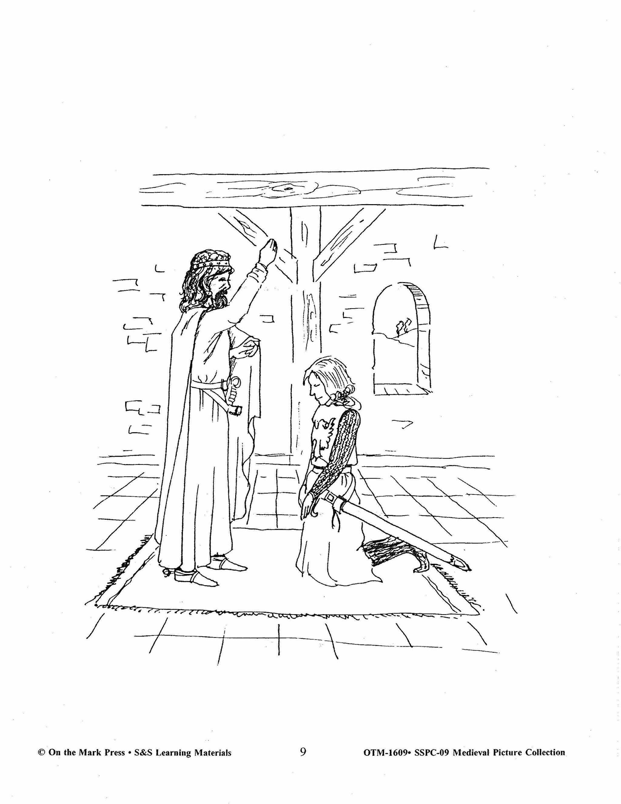 Medieval Black & White Picture Collection Grades 2-8