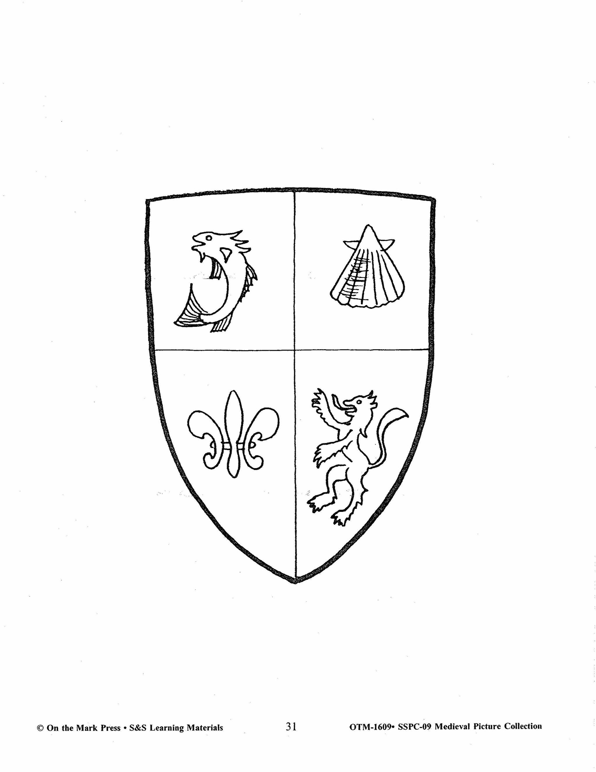 Medieval Black & White Picture Collection Grades 2-8