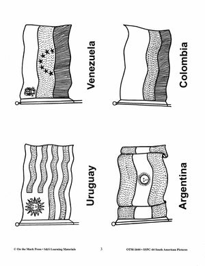 South America Black & White Picture Collection Grades 2-8