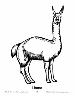 South America Black & White Picture Collection Grades 2-8