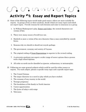 How to Write an Essay Grades 7-12
