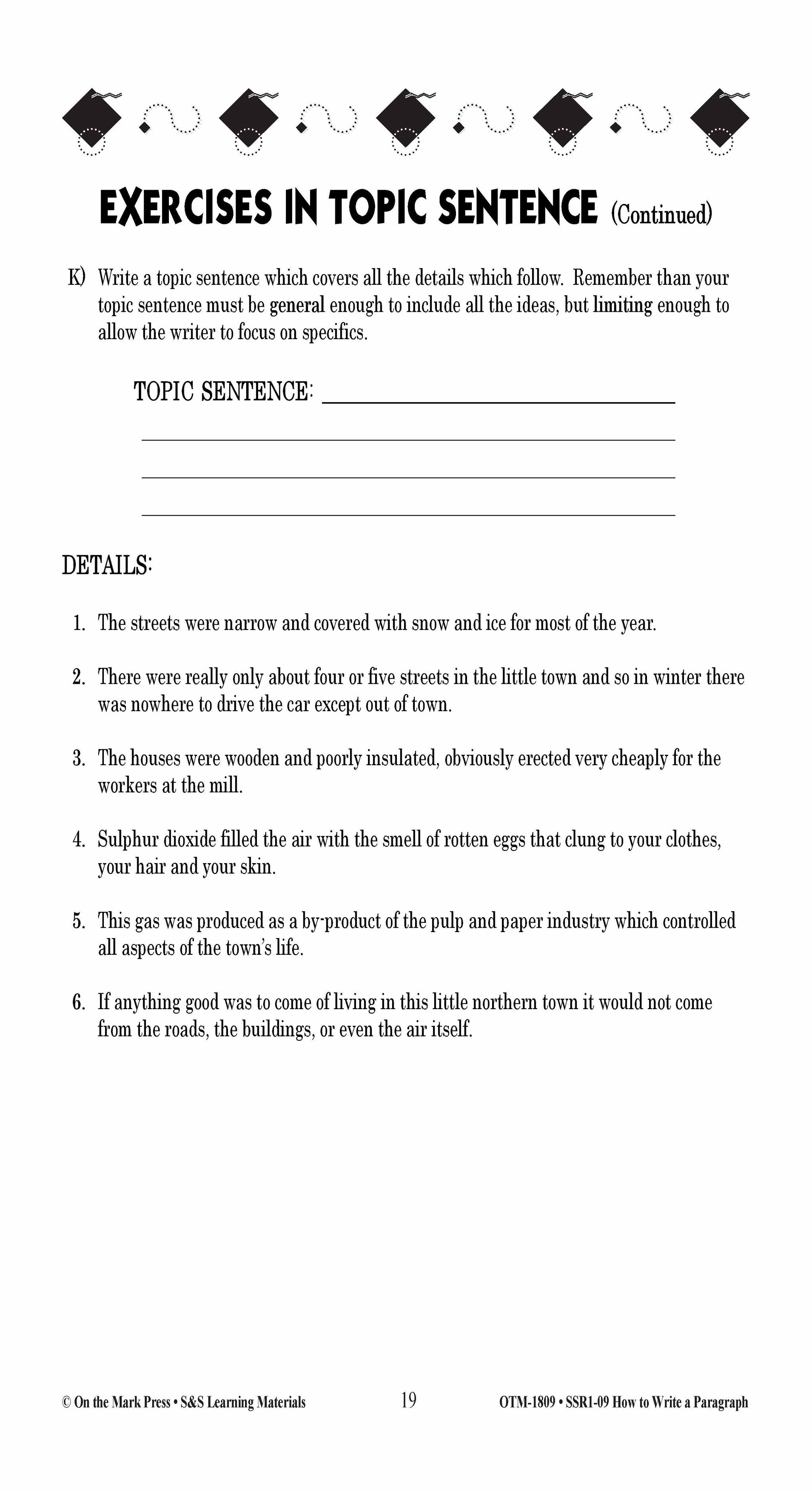 How to Write a Paragraph Grades 5-10