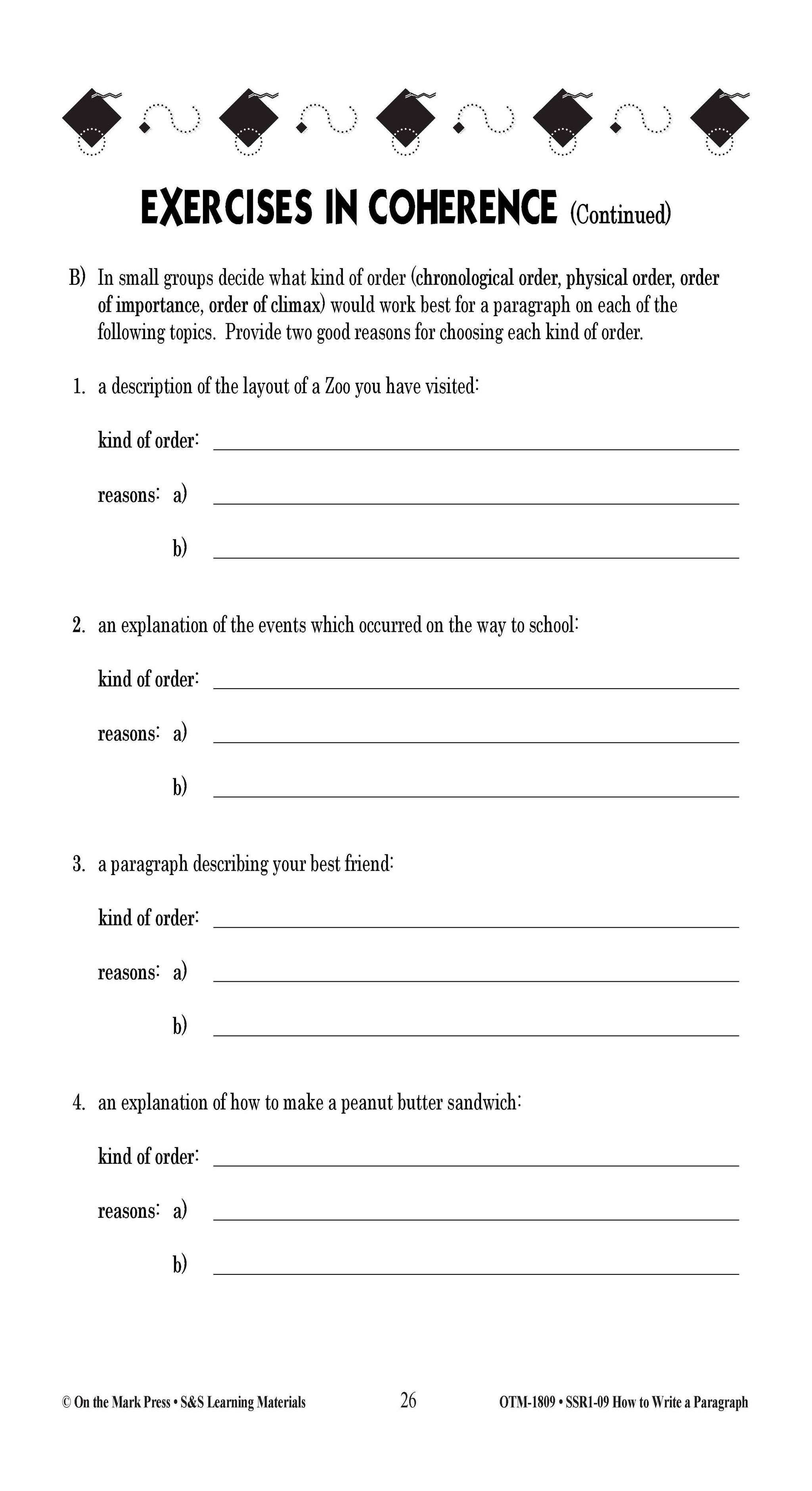 How to Write a Paragraph Grades 5-10