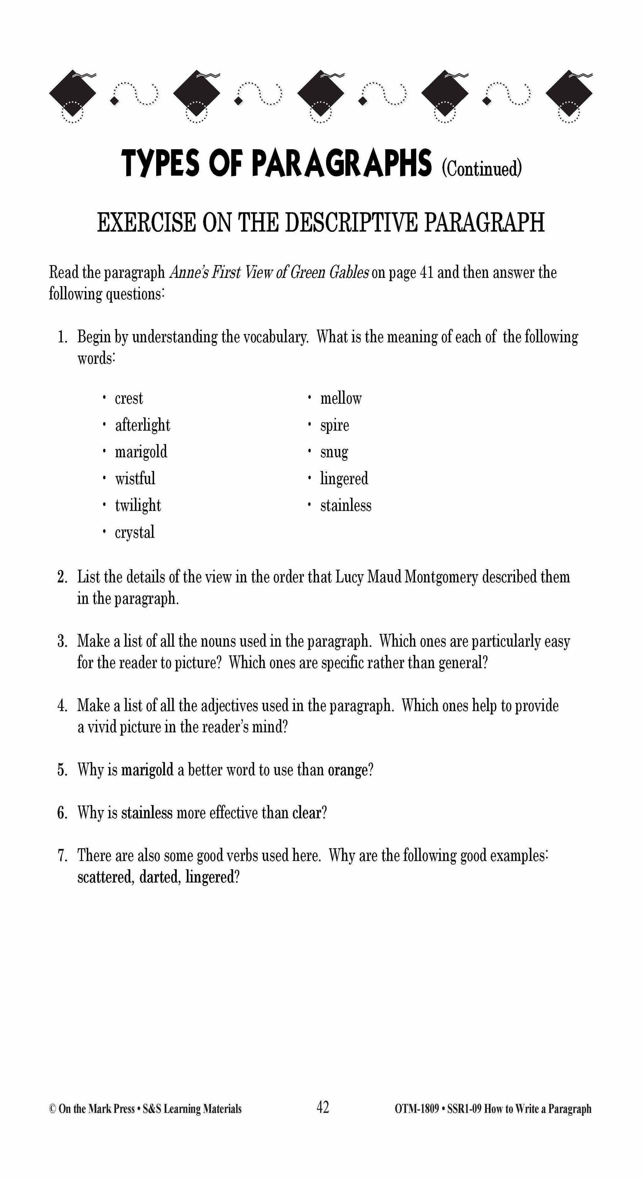 How to Write a Paragraph Grades 5-10