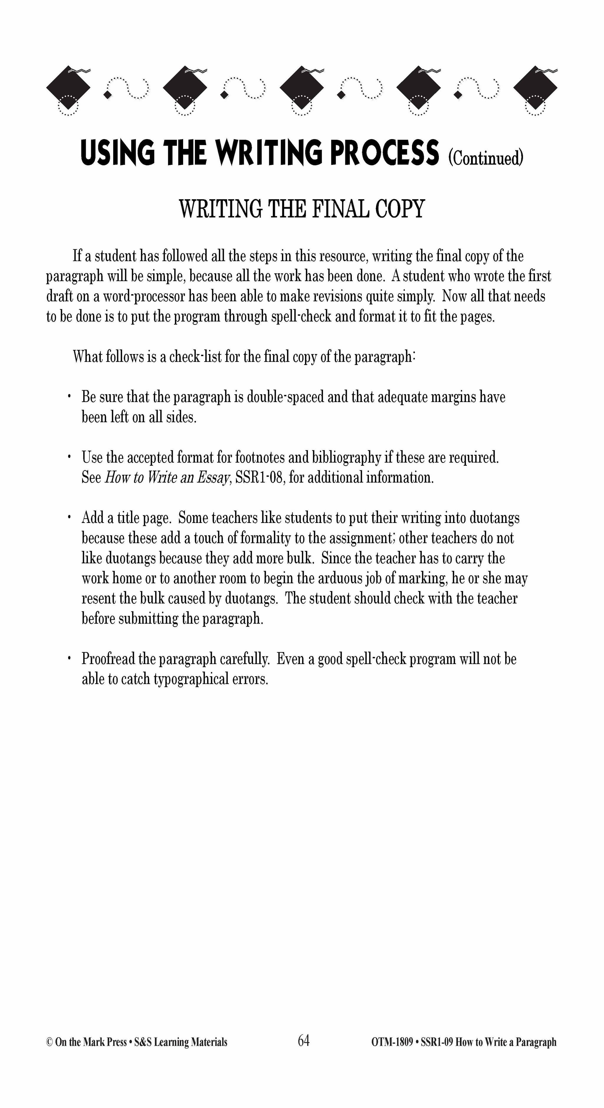 How to Write a Paragraph Grades 5-10