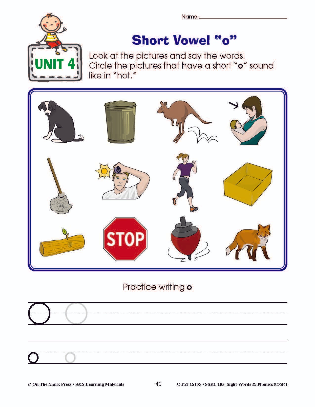 Sight Words & Phonics Book 1 Grades Junior Kindergarten to Grade 1