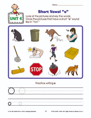 Sight Words & Phonics Book 1 Grades Junior Kindergarten to Grade 1
