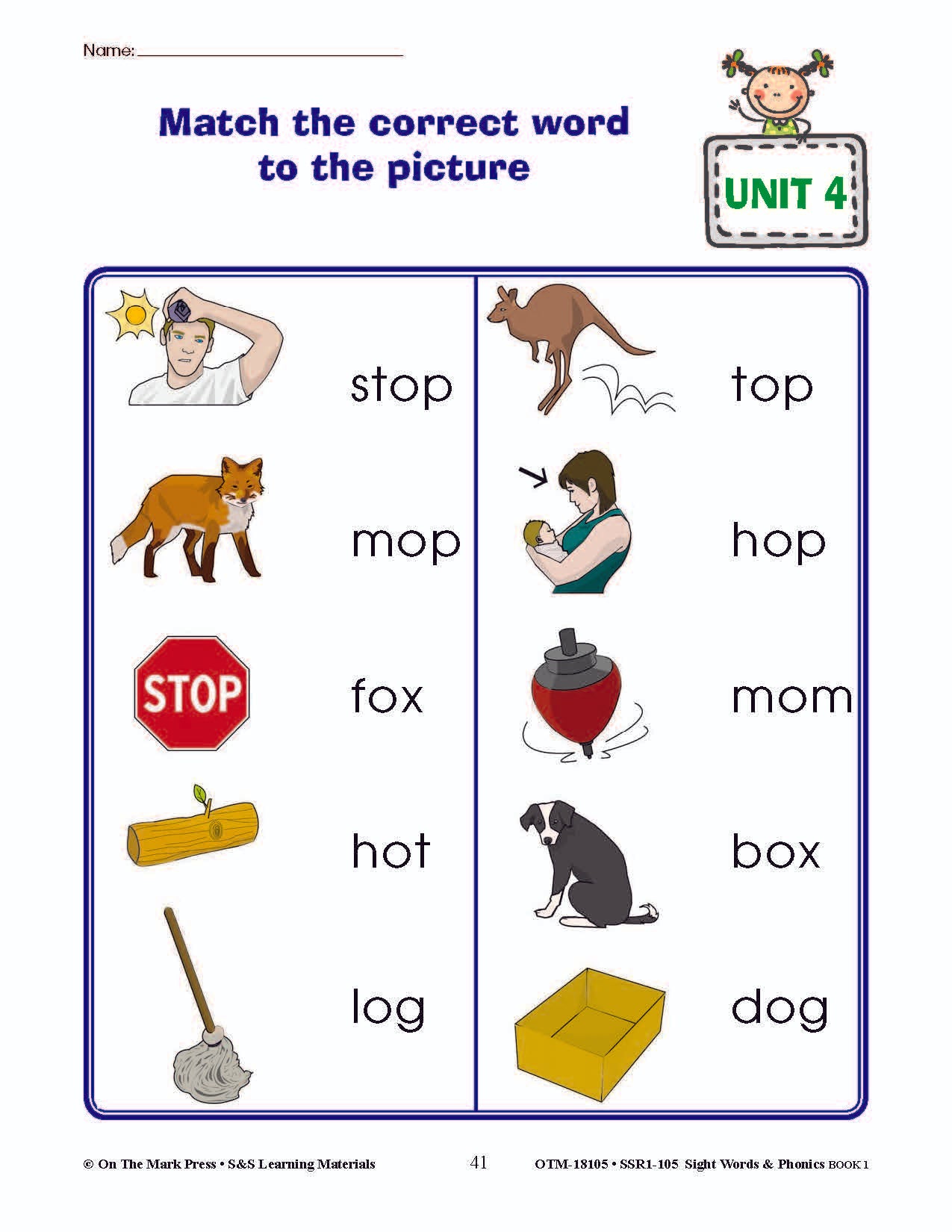 Sight Words & Phonics Book 1 Grades Junior Kindergarten to Grade 1