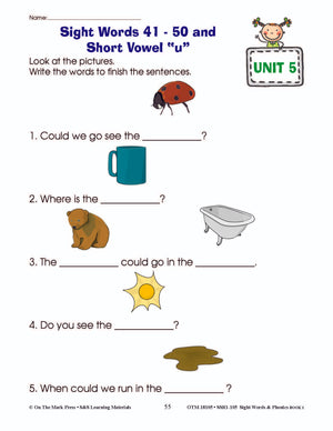 Sight Words & Phonics Book 1 Grades Junior Kindergarten to Grade 1