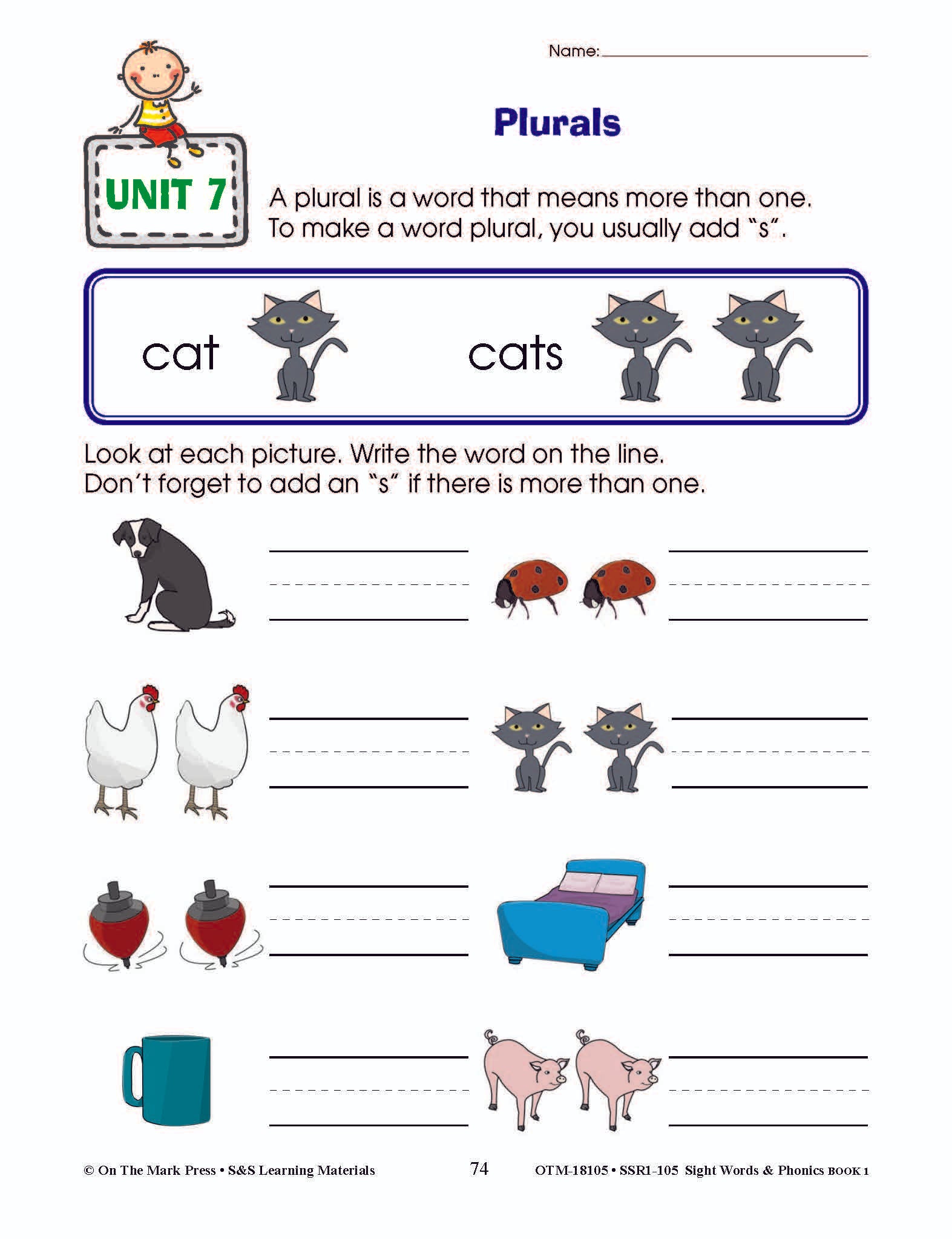 Sight Words & Phonics Book 1 Grades Junior Kindergarten to Grade 1