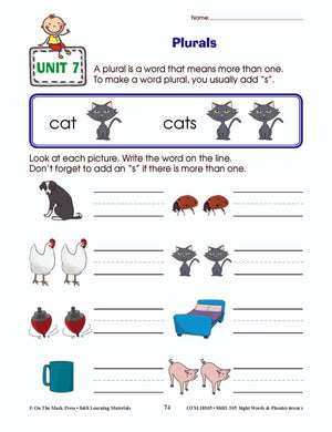 Sight Words & Phonics Book 1 Grades Junior Kindergarten to Grade 1