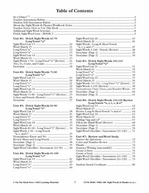 Sight Words & Phonics Book 2 Grades Junior Kindergarten to Grade 1