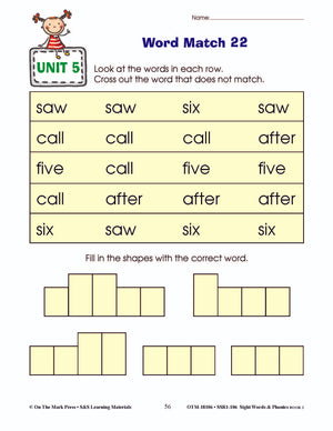 Sight Words & Phonics Book 2 Grades Junior Kindergarten to Grade 1