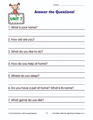 Sight Words & Phonics Book 2 Grades Junior Kindergarten to Grade 1