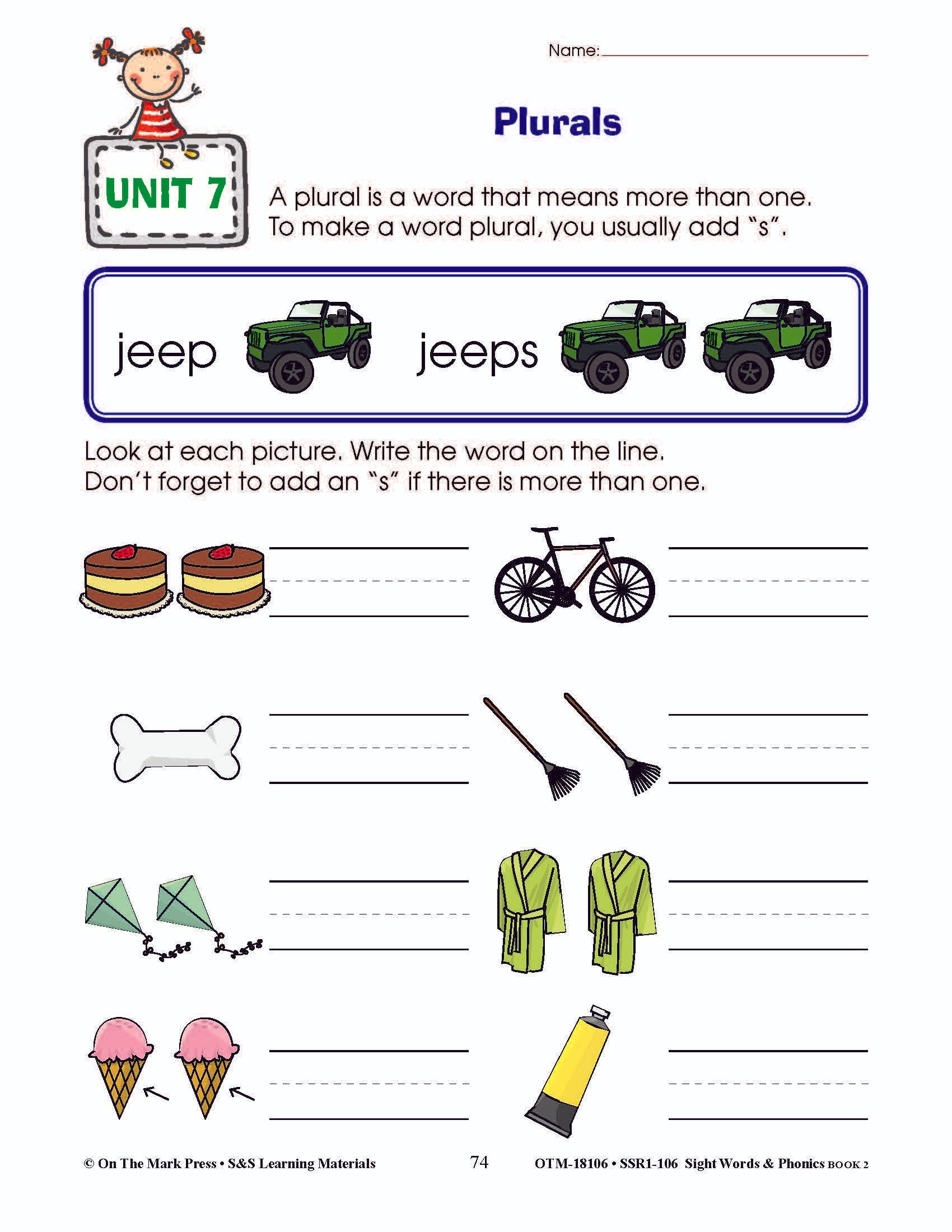 Sight Words & Phonics Book 2 Grades Junior Kindergarten to Grade 1