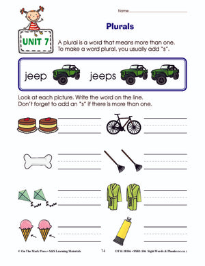Sight Words & Phonics Book 2 Grades Junior Kindergarten to Grade 1