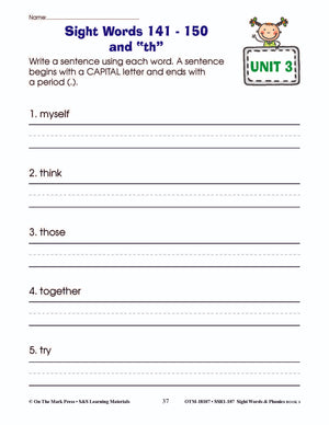 Sight Words & Phonics Book 3 Grades Junior Kindergarten to Grade 1