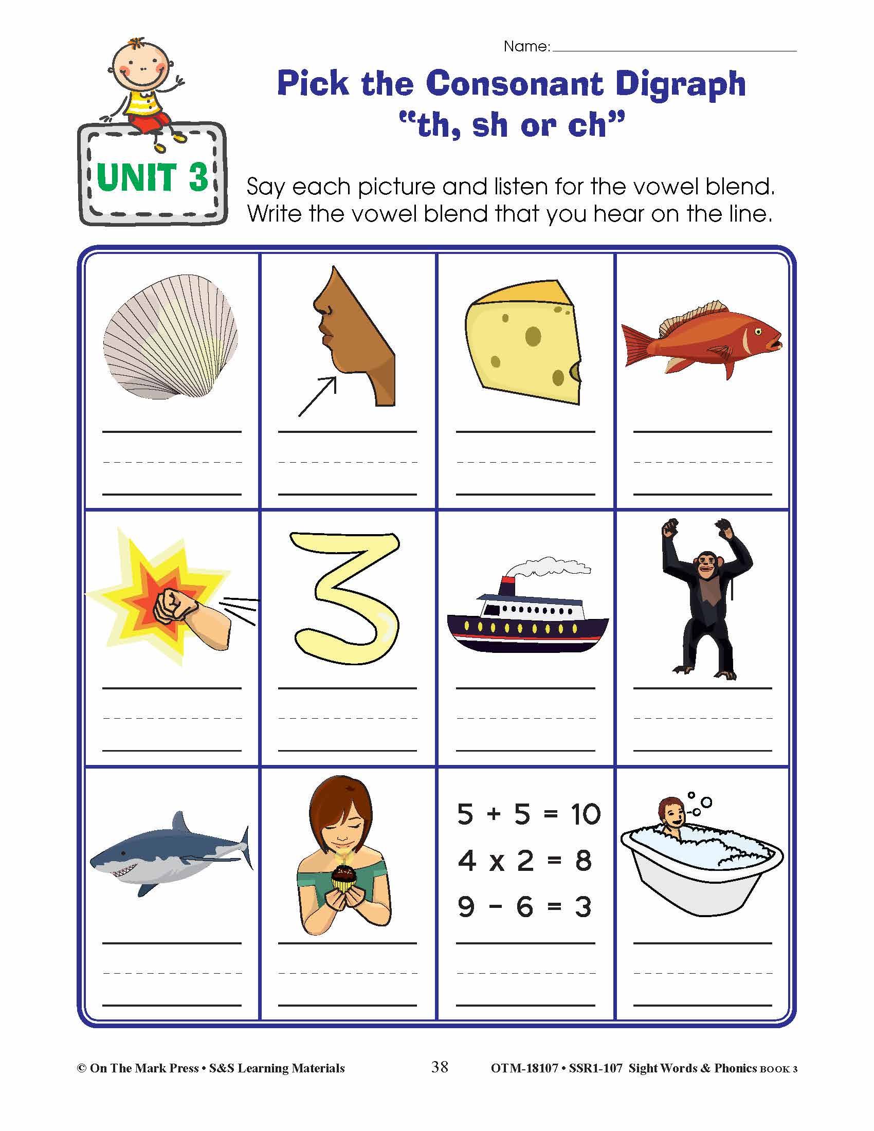 Sight Words & Phonics Book 3 Grades Junior Kindergarten to Grade 1