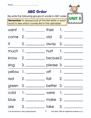 Sight Words & Phonics Book 3 Grades Junior Kindergarten to Grade 1