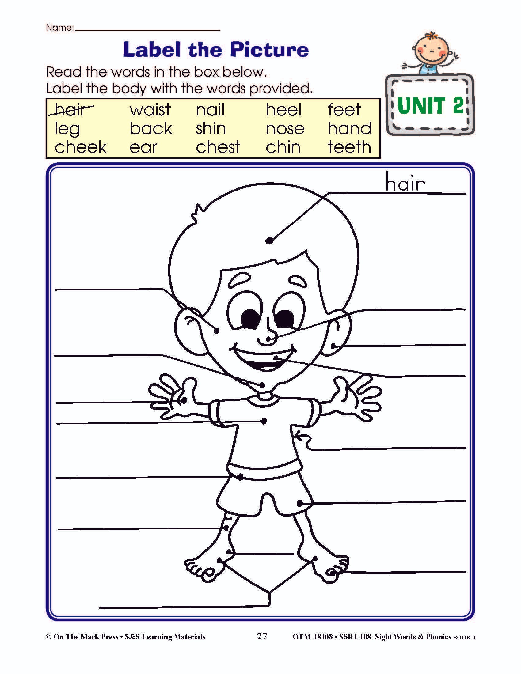 Sight Words & Phonics Book 4 Grades Junior Kindergarten to Grade 1