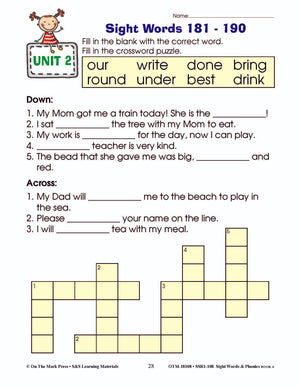 Sight Words & Phonics Book 4 Grades Junior Kindergarten to Grade 1