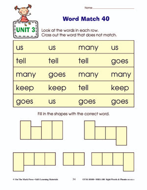 Sight Words & Phonics Book 4 Grades Junior Kindergarten to Grade 1