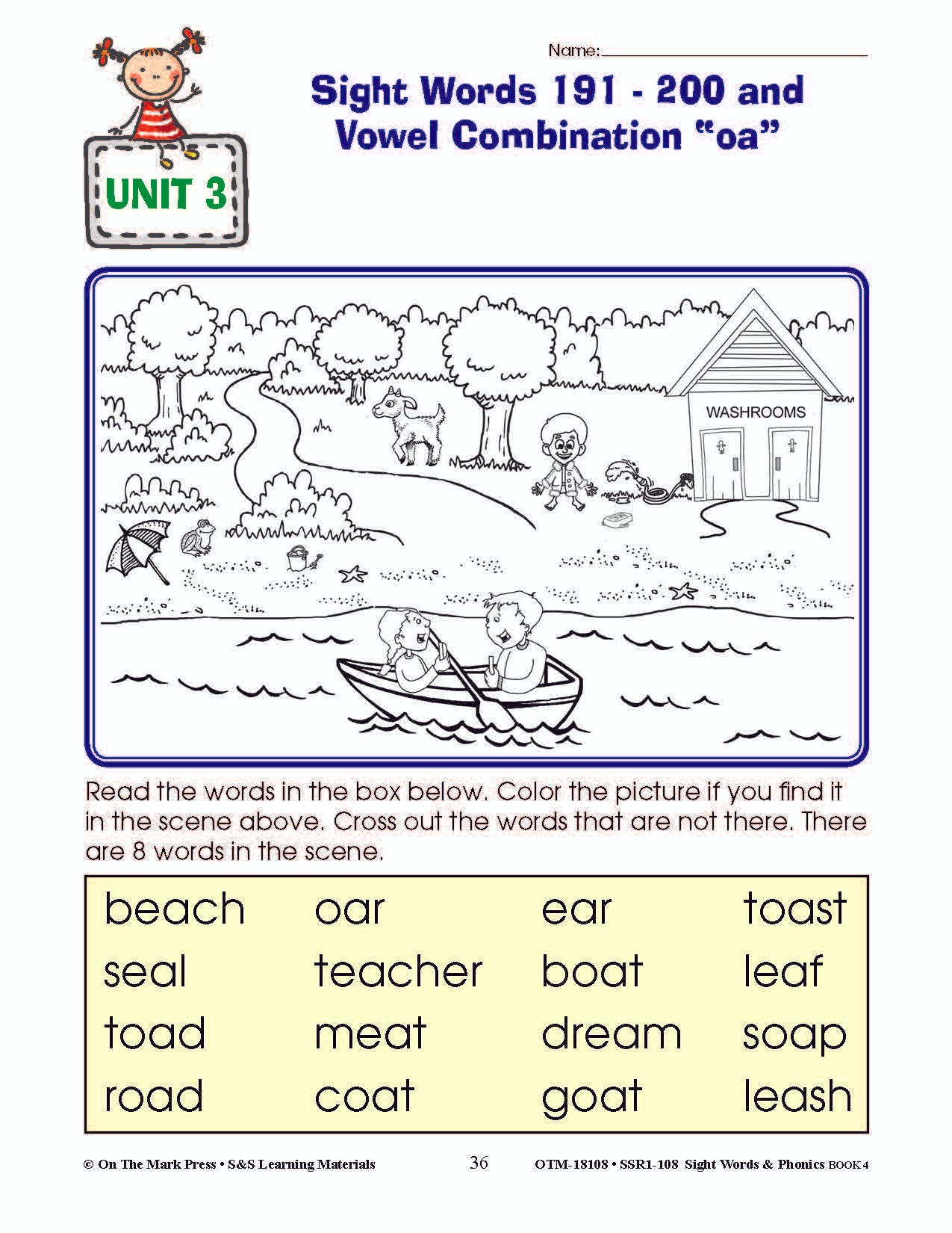 Sight Words & Phonics Book 4 Grades Junior Kindergarten to Grade 1