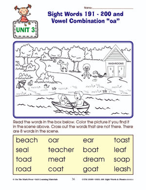 Sight Words & Phonics Book 4 Grades Junior Kindergarten to Grade 1