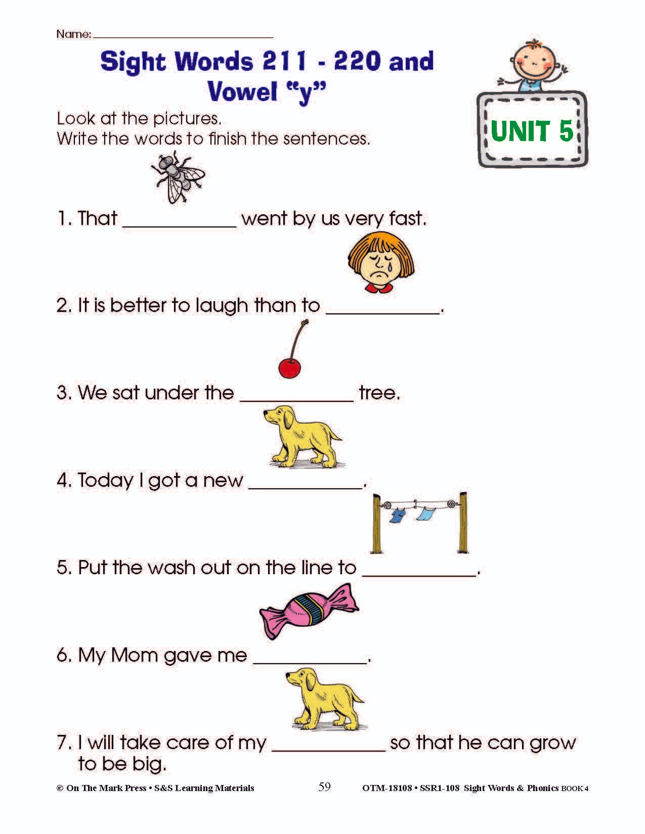 Sight Words & Phonics Book 4 Grades Junior Kindergarten to Grade 1