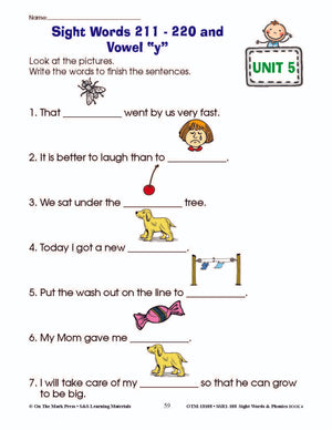 Sight Words & Phonics Book 4 Grades Junior Kindergarten to Grade 1