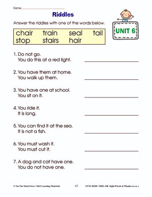 Sight Words & Phonics Book 4 Grades Junior Kindergarten to Grade 1