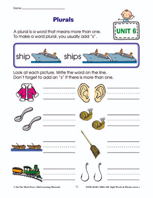 Sight Words & Phonics Book 4 Grades Junior Kindergarten to Grade 1