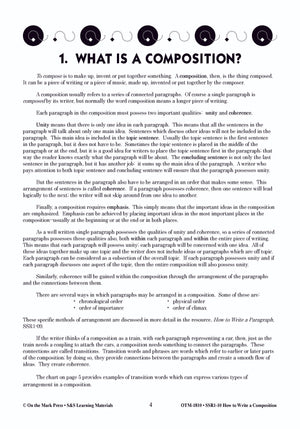 How to Write a Composition Grades 6-10